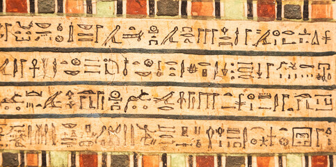 Egyptian hieroglyphics. Vintage background