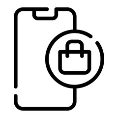 online store line icon