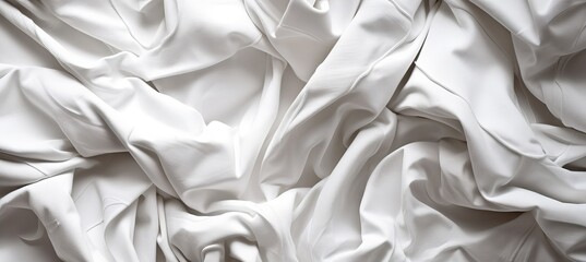 White silk fabric texture background. Generative AI technology.