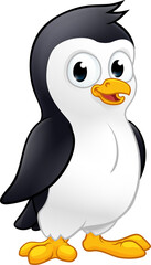Naklejka premium Penguin Bird Cute Cartoon Wildlife Mascot