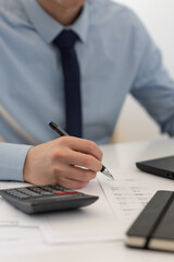 Fototapeta premium professional business person analyzing data