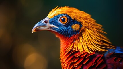 Fototapeta premium Golden Pheasant. Generative AI