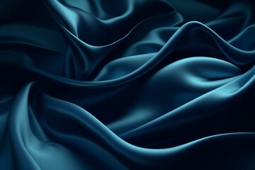 Fototapeta premium dark blue silk background from generative ai