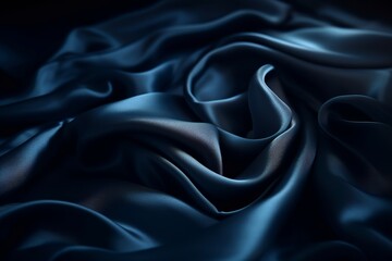 dark blue silk background from generative ai