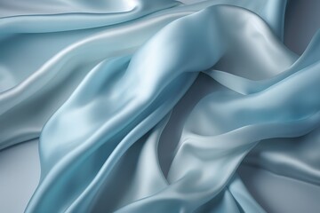ligh blue silk background from generative ai