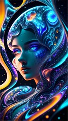 Person in the Night (Created with Generative AI technology)