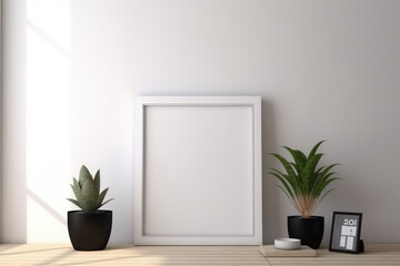 Fototapeta premium Stylish and minimalist photo frame mockup - The perfect template for showcasing your photography and design ideas