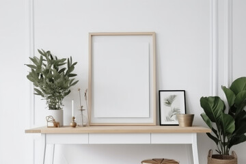 Fototapeta na wymiar Stylish and minimalist photo frame mockup - The perfect template for showcasing your photography and design ideas