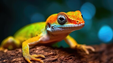 Gold Dust Day Gecko. Generative AI