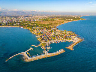 Aerial View of Side Ancient City in Antalya, Turkey: Captured by Drone
