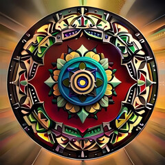 "Zen Mandala: Find tranquility within. Serene colors, harmonious patterns. Discover peace with this captivating mandala. #stockphoto #zenart. mandala 