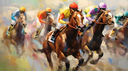 horse racing, horse riding, generative ai