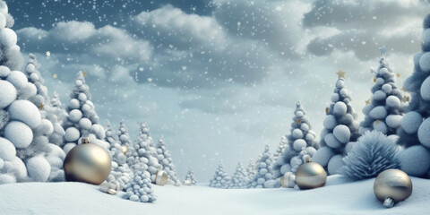 Festive Christmas Background with Ample Copy Space. Generative Ai