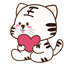 illustration of a white Tiger cartoon