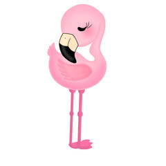 pink flamingo illustration