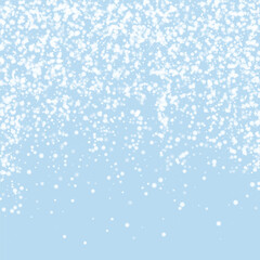 Snowy christmas background. Subtle flying snow