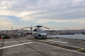 18-04 -2023 Istanbul-Turkey: TCG Anadolu, L 400, World's First SİHA Ship