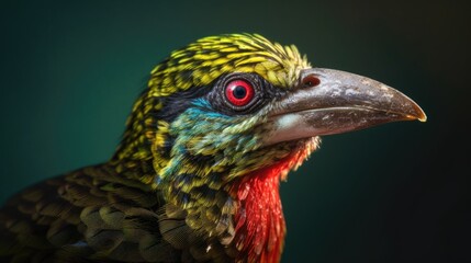 Obraz premium Black-Browed Barbet. Generative AI