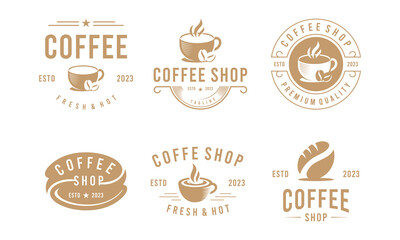 Coffee Shop Logos, Badges and Labels Design Elements set