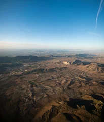 Türaufkleber Aerial view of mountainous desert (Alicante, Spain) © francescograssi