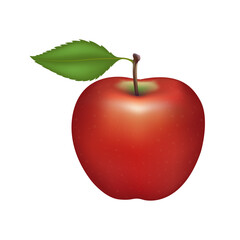 Fresh delicious apple. Red ripe apples. 3d illustration realistic transparent isolated.