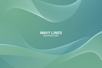 Abstract wavy lines on gradient background