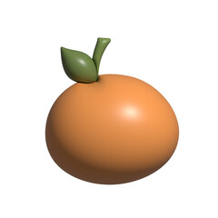 orange fruit isolated 3D