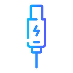 usb plug gradient icon