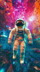 Astronaut in space suit, Astronaut in outer space. Generative AI