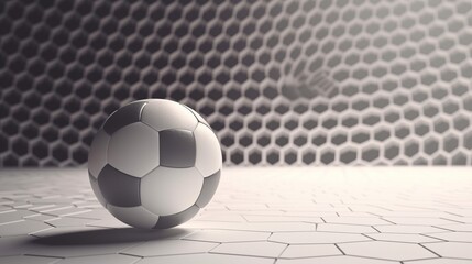 soccer ball on the ground, generative ai