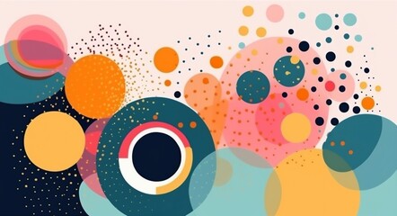 Obraz premium circle modern abstract element design template graphic artistic background art illustration. Generative AI.