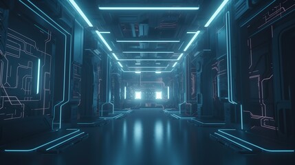 cyberpunk city. city in neon light background. generative ai. 