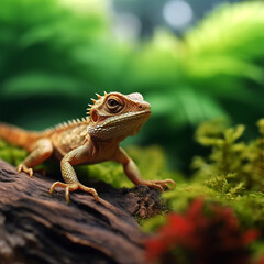 Obraz premium lizard on a tree