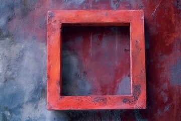 Painted Background with Red Frame