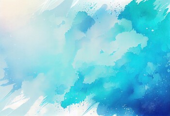 Fototapeta na wymiar Stunning Skyblue Gradient Watercolor: An Abstract Background, generative AI