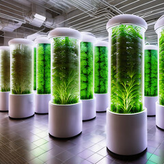 futuristic vertical farm