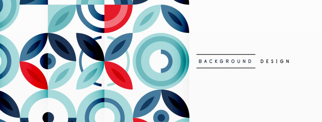 Fototapeta premium Colorful circle abstract background. Template for wallpaper, banner, presentation, background