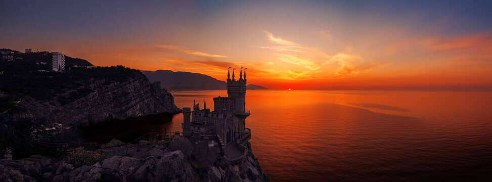 Swallow nest castle at the sunrise