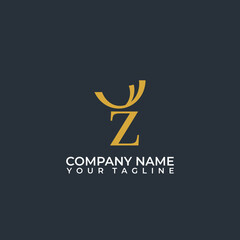 Elegant Letter Z Deer Logo Design Vector.