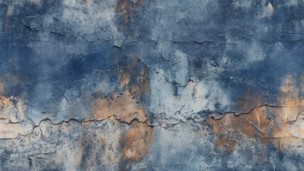 Old concrete wall with grainy texture in blue - obrazy, fototapety, plakaty