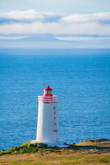 Fototapeta na wymiar Landscape of a Lighthouse at the icelandic coast