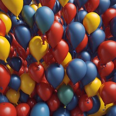 Fototapeta na wymiar 3d rendering of balloons for happy birthday