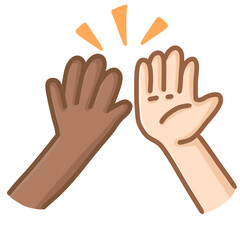 High Five Black and White