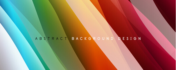 Fluid wave lines with trendy fluid color gradient abstract background. Web page for website or mobile app wallpaper