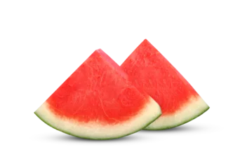 Fotobehang Slices of watermelon isolated on transparent background. PNG © PotaeRin