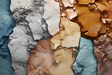 Fototapeta premium Mineral Fusion: Harmonious Interplay of Colors and Textures in an Elegant Textural Composition