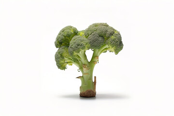Fresh broccoli isolated on white background. Created with Generative AI Technology