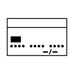 Obraz premium Simple credit card icon. Digital payment. Vector.