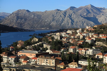 Naklejka na ściany i meble Beautiful City Montenegro In Kotor, Balkan Peninsula