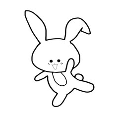 Obraz premium baby bunny drawing outline